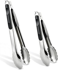 Versatile Non-Slip Kitchen Tongs Set – 9/12 Inch Heat-Resistant & Durable