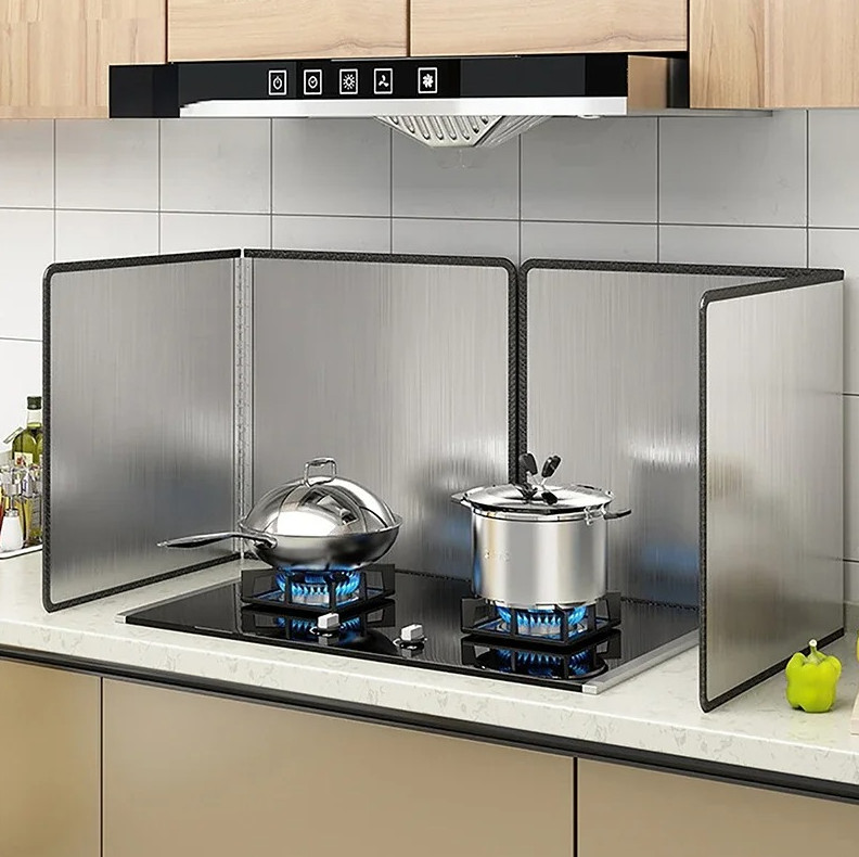 Stainless Steel Oil Splatter Guard Foldable Grease Splash Screen for Frying