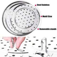 Round Stainless Steel Steamer Rack 7.6″ 8.5″ 9.33″ 10.23″ Inch Diameter Steam…