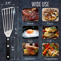 MIU Fish Spatula Stainless Steel Flexible Polished Metal Corrosion Resistant …