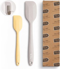 2 Pieces Silicone Spatula Set with Premium Steel Core, Heat Resistant Up to