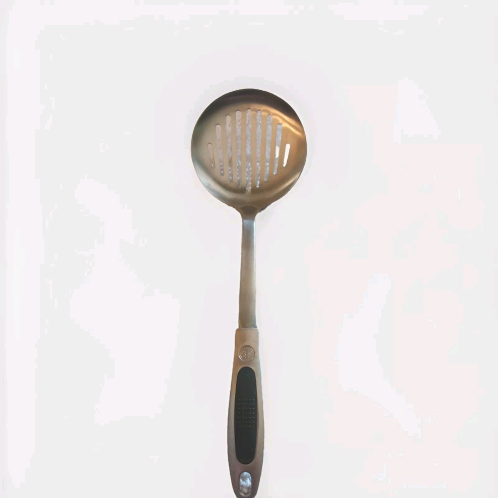 Inox Edelstahl Slotted Spoon 18/10 Stainless 14 Inch Slotted Draining Round