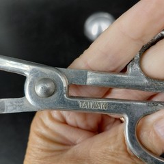 Aluminum Meatball Dumpling Baller Tongs Set 2 Silver Scissor Kitchen Utensil