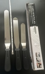 NOB 3 Pc Cake Spatula Set 10 8 & 6. Made In China. Stainless Steel