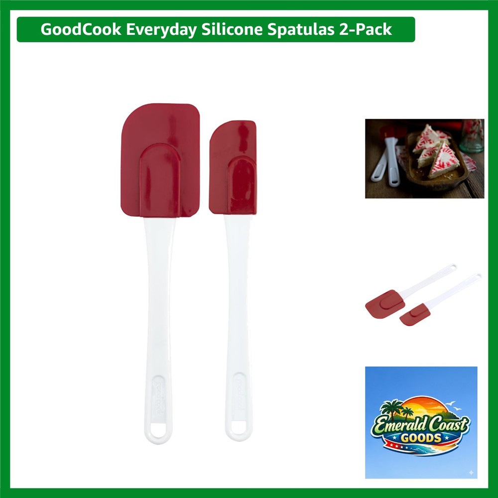 Everyday Silicone Spatulas 2-Pack: Heat Resistant, Non-Stick Safe Kitchen Tool