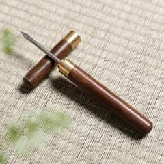 Stainless Steel Ice Pick 16cm Pick Tool W/ Safety Cover Non-slip Wooden Handle