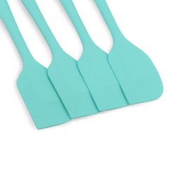 SILICONE SPATULA 4PIECE SET HEATRESISTANT NONSTICK RUBBER SPATULAS WITH STAINLES