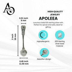 Solid 925 Sterling Silver Small Salt Spoon – Elegant Miniature Spoon