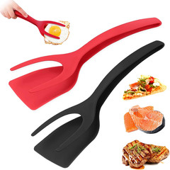 Egg Flipper Spatula Tongs 2 PCS Spatula for Non Stick Frying Pan 2 in 1 Grip & F