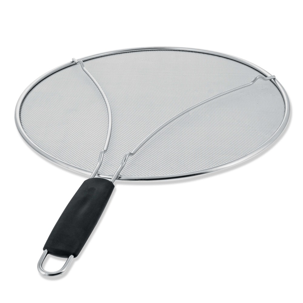 U.S. Kitchen Supply 13″ Stainless Steel Mesh Splatter Screen with Comfort Handle