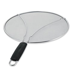 U.S. Kitchen Supply 13″ Stainless Steel Mesh Splatter Screen with Comfort Handle