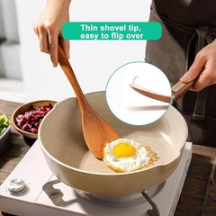 Wooden Cooking Spatula Heat Resistant Non Stick Kitchen Utensil Ergonomic Gift