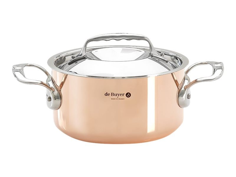 De Buyer Prima Matera pot arr. copper/stainless steel 16 cm induction pot / 6242.16