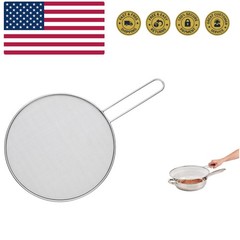 Splatter Screen, 18/8 Stainless Steel with Fine Mesh, 9-Inch, Fits Up To 8.5-…