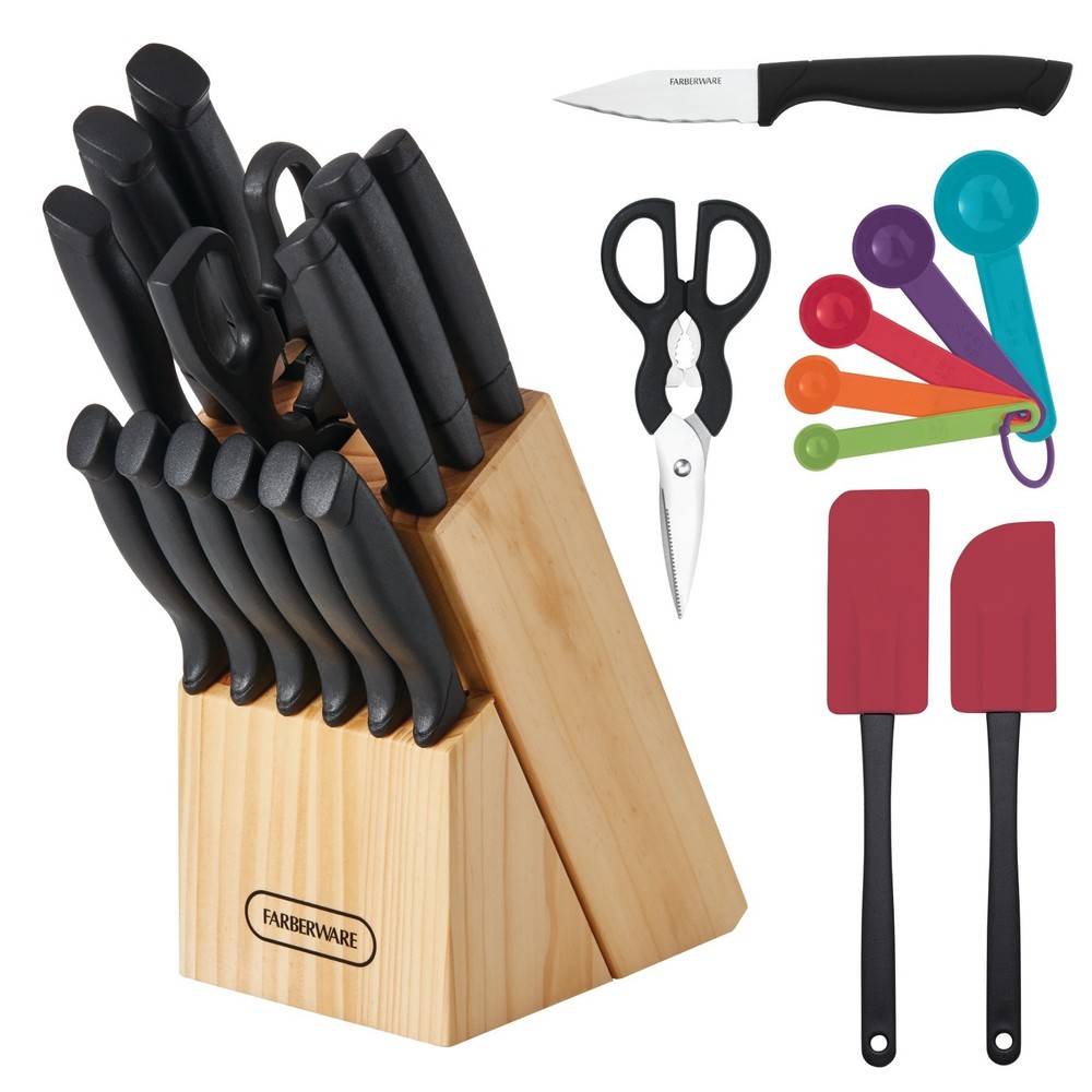 23 Piece Stainless Steel Cutlery Utensil Set Black Dishwasher Safe Kitchen Tools