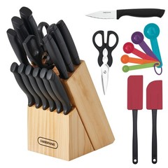 23 Piece Stainless Steel Cutlery Utensil Set Black Dishwasher Safe Kitchen Tools