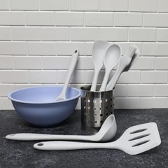Premium Silicone Cooking Ladle, 11.25 inch, Gray