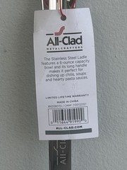 ALL-CLAD Stainless Steel 14.5″ Long 6 oz. Round Ladle NEW!