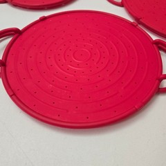 3 Pc Silicone Frying Pan Grease Splatter Guard Heat-Resistant Shield 8″ 10″ 12″