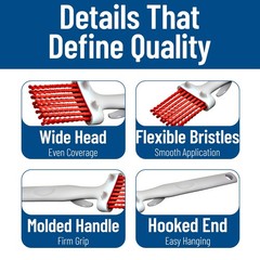 Silicone Basting Brush with Hook, 2″ Red – Set of 12 Kitchen Cooking Tools