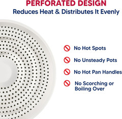 Flame Reducer Guard Simmer Plate Heat Diffuser For Gas Electric Range Stove