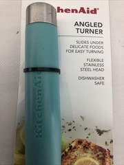 New KitchenAid Angled Turner Lifter Stainless Steel Matte Aqua Sky HAQA