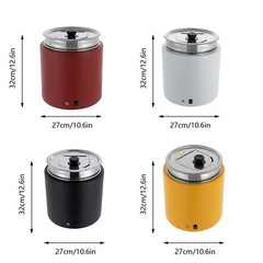 2* Commercial Soup Warmer Pot Electric Soup Kettle with Hinged Lid Food Warmer