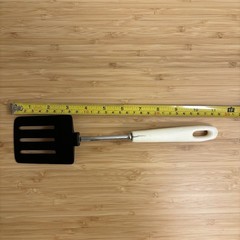 Vintage Ekco-Like Black White Plastic Slotted Spatula Turner Utensil Unbranded