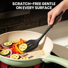 Silicone Kitchen Utensils Set, 5 PCS Heat Resistant Non Stick Cooking Tools, Sil