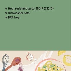 Silicone Solid Spoon Dark Gray Dishwasher-Safe Kitchen & Cooking Spoon