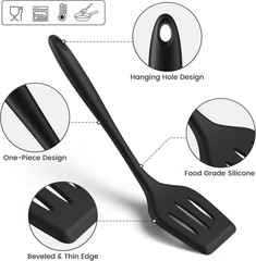 5PCS Silicone Kitchen Utensils Set, Non Stick Cooking Tools, Black | Silicone Sp