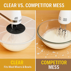 12″ Mixing Bowl Splatter Guard BPA FREE Fits Most Hand and Electric Mixers (1)