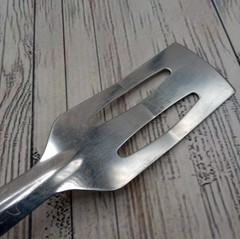 Slotted Servespoon Small Spatula Server Short Metal Turner Unbranded Lot of 2