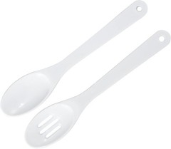 Select Plastic Spoon Set, 10-14.5 inch 4 Piece, White