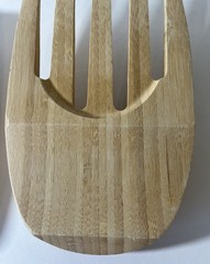 Pampered Chef Bamboo Salad Hands Set Wood Easy Clean 2-Piece Brown CHINA-10A