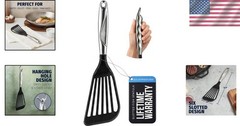 Dishwasher Safe 12.8” Fish Spatula – Durable Non-Stick Turner for Everyday Use