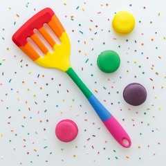 Cooking With Pride Non-Stick Slotted Turner, Heat-Safe Silicone With Iron Core,