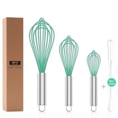 304 Stainless Steel Whisk Set – Dishwasher Safe, 3 Sizes for Every Kitchen Task