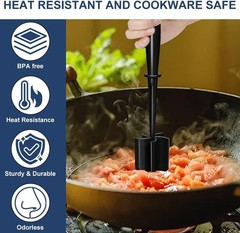 Kitchen Cooking Premium Heat Resistant Meat Potato Masher 5 Blades Non Stick New