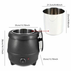 Commercial Electric Soup Kettle Warmer Countertop Food Warmer Pot Restaurant New