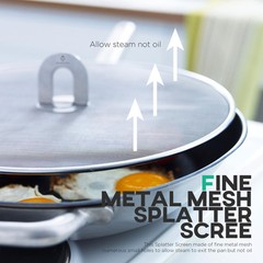 Splatter Screen for Kitchen, 304 Stainless Steel Fine Mesh Splatter Screen for