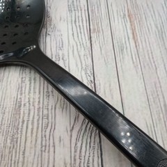 Vintage Ultratemp Black Round Slotted Holes Serving Spoon 2118 Robinson Knife