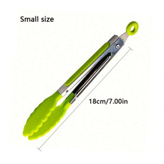 Mini Kitchen Tongs for Cooking – 7″ Small Serving Food Tongs with Nylon Tips