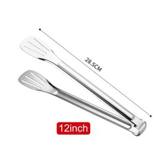 2 Pack Kitchen Tongs Stainless Steel Locking Food Tongs Kitchen Clamps 7 & 12in