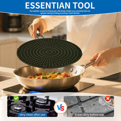 Splatter Screen Compatible with Hexclad,Heat Resistant Silicone with Folding …