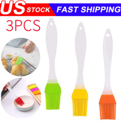 3PCS Oil Brush Silicone Baking Pastry Cream For BBQ Basting Kitchen Party New US