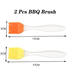 2PCS Oil Brush Silicone Baking Pastry Cream For BBQ Basting Kitchen Party New US
