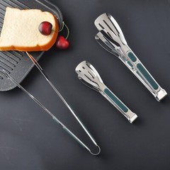 Stainless Steel Kitchen Tongs Food Serving Grill Multi Purpose Cooking Tongs US