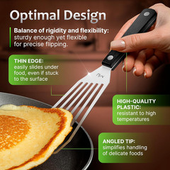 MIU Upgraded Stainless Steel Fish Spatula – Flexible & Corrosion Resistant Turne