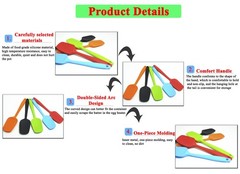SILICONE SPATULAS 8.2 INCH SMALL RUBBER SPOON SPATULA HEAT RESISTANT SEAMLESS ON